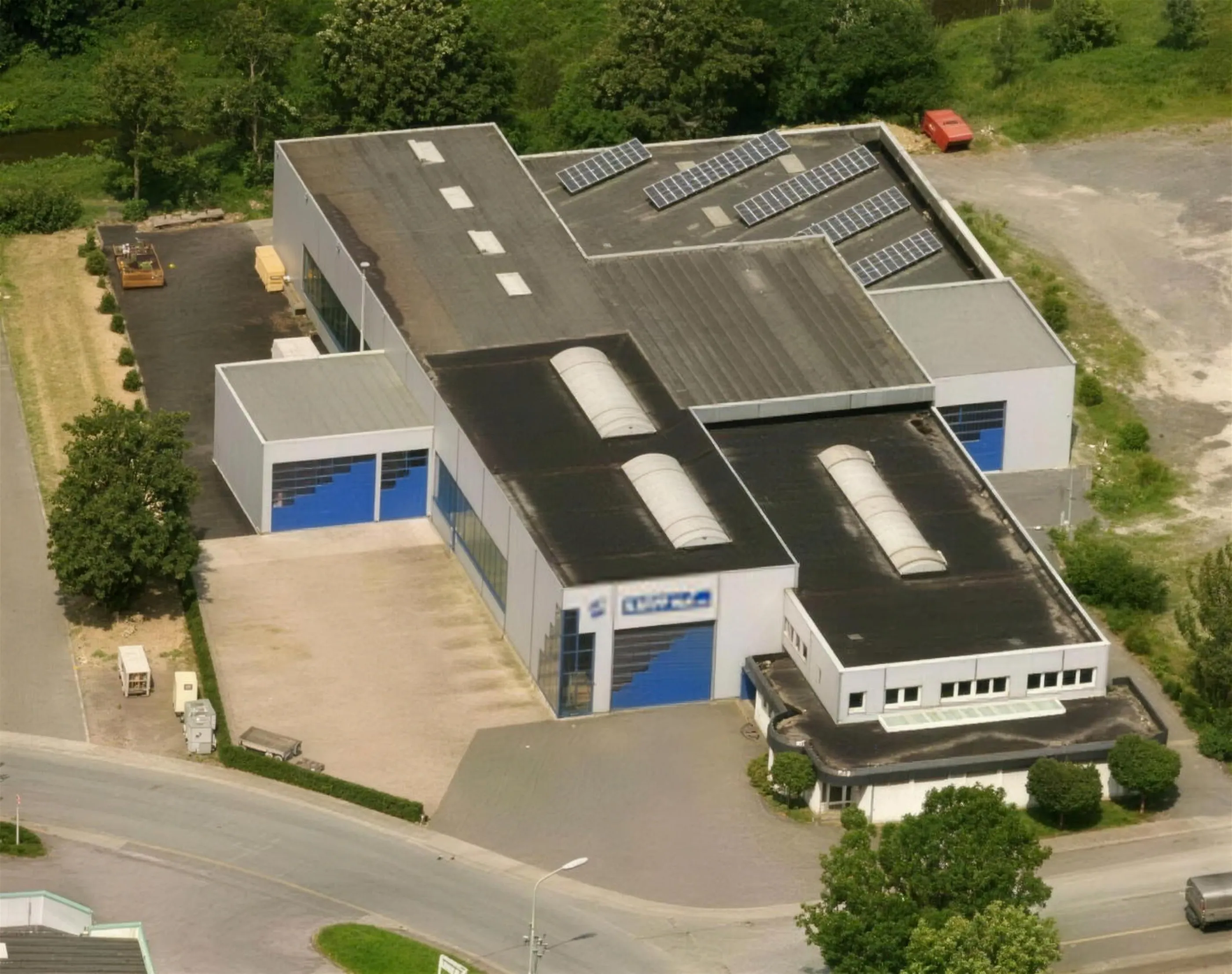Der Betrieb von Norbert Sapp Im Wennetal in Eslohe-Bremke aus der Luft